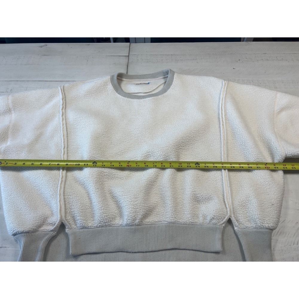 Free People We The Free Cozy Camden Sherpa Sweatshirt Vanilla oversized M - Picture 5 of 7